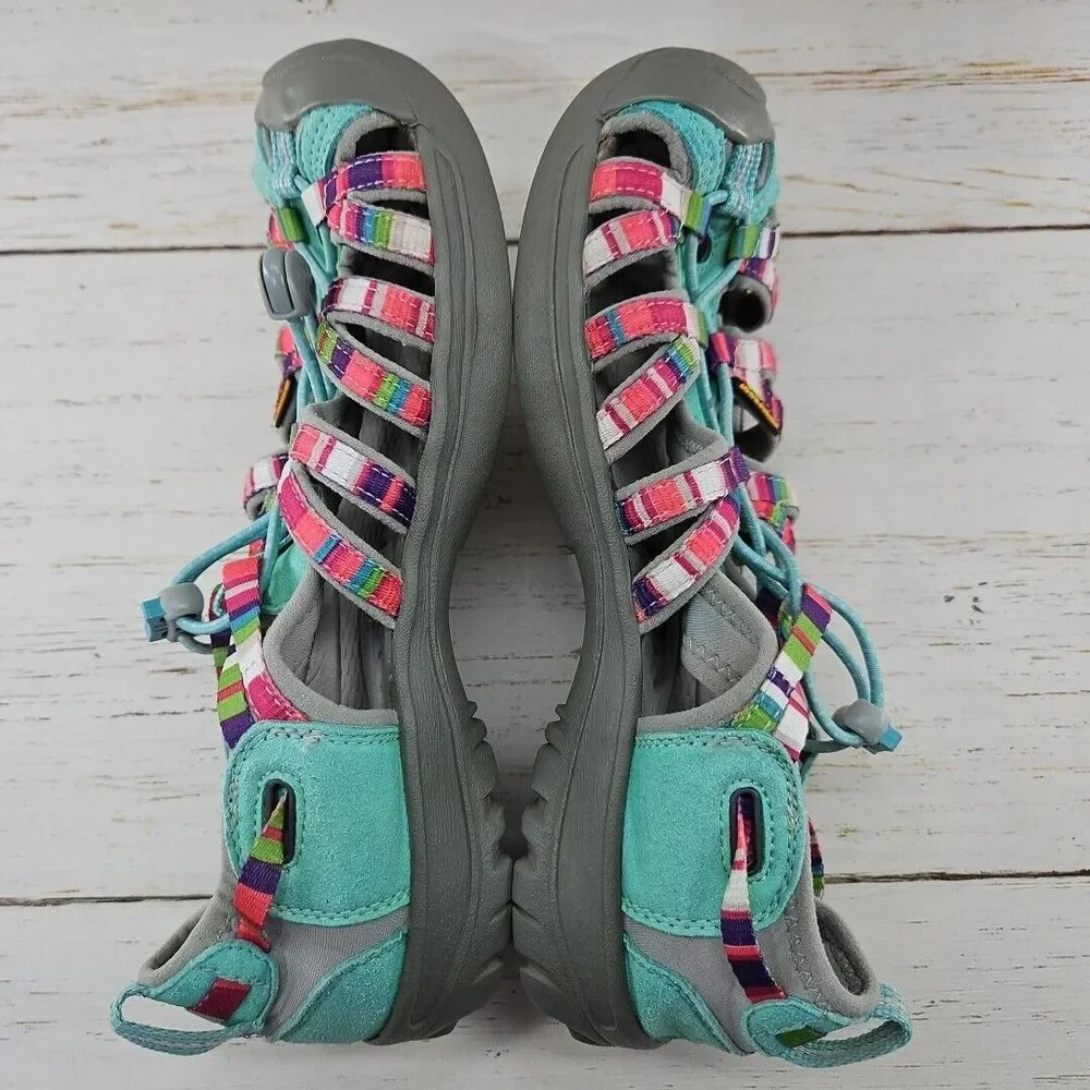 Keen Youth Girls‎ 5 Whisper Sport Sandals Raya Fusion Teal Pink Shoes 1014257